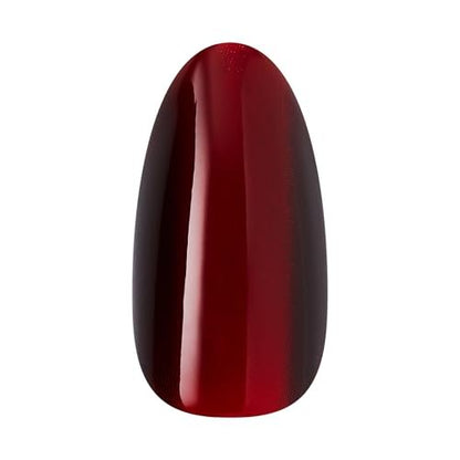 KISS CORE Press On Nails 'Apple Blossom' - Medium Almond Shape - 32 Nails with Glue, File & Stick - Red