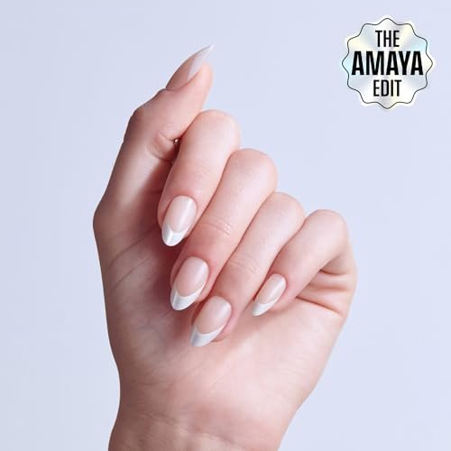 KISS Core Press On Nails – Patchouli, White, Medium Almond, 32 Nails + Glue - görsel 4