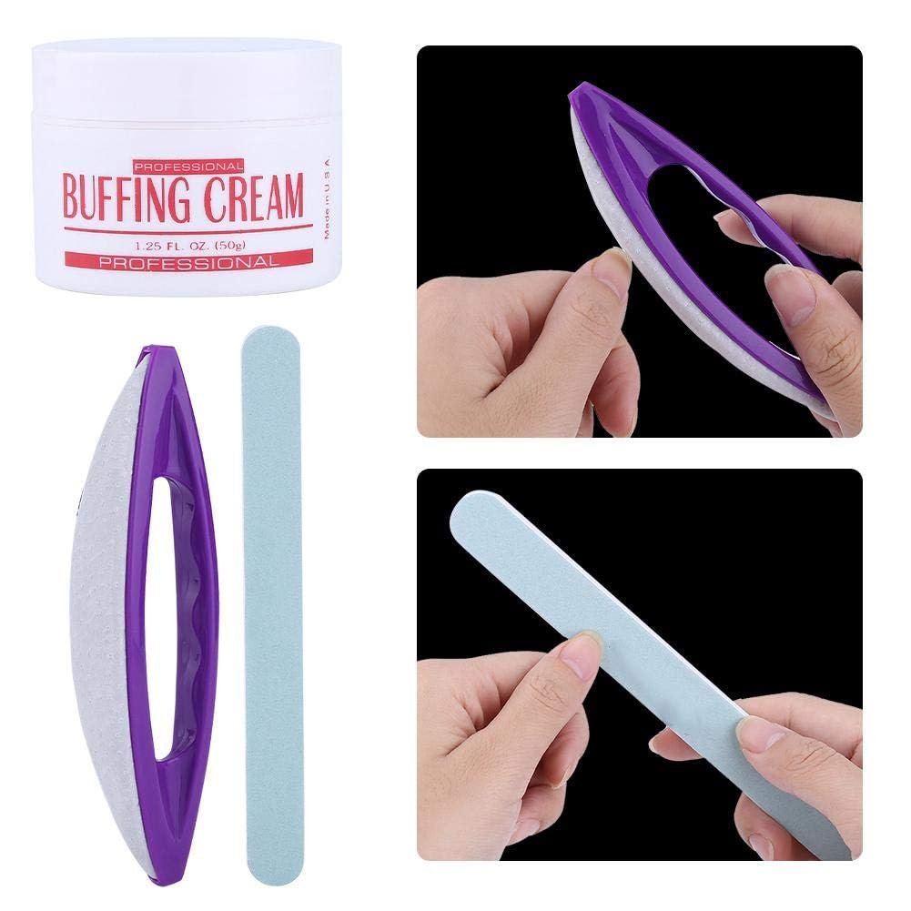 CXYNDFA Nail Buffer and Shine Kit - Professional Manicure Set with Fingernail Buffer Block and Buffing Cream for Natural Nails Avelisse