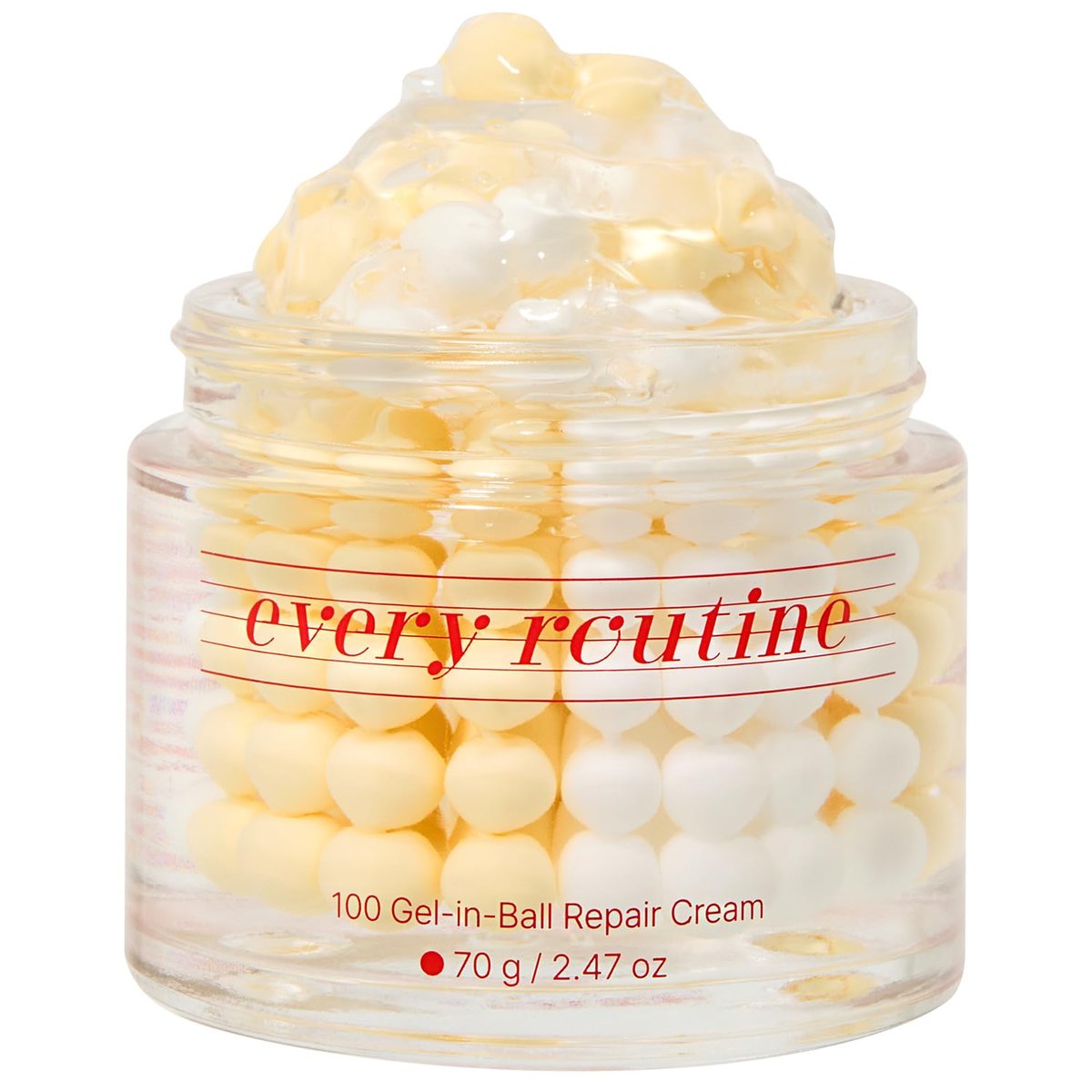 every routine 100 Gel-in-Ball Repair Cream – Hydrating Burst Gel-Ball Moisturizer for Barrier Repair, Plumping & Soothing Daily Facial Cream with Cica and Hyaluronic Complex (70 g / 2.47 oz) - görsel 1