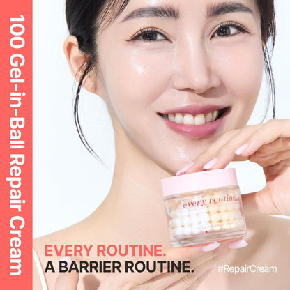every routine 100 Gel-in-Ball Repair Cream – Hydrating Burst Gel-Ball Moisturizer for Barrier Repair, Plumping & Soothing Daily Facial Cream with Cica and Hyaluronic Complex (70 g / 2.47 oz)