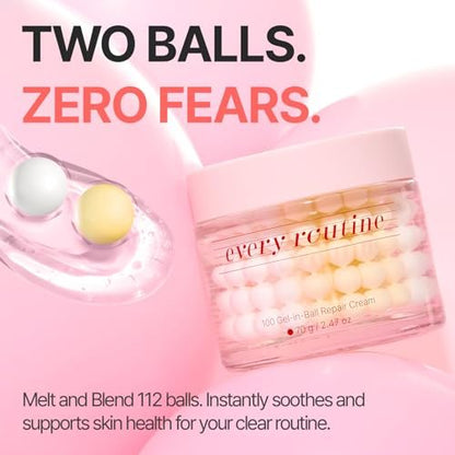 every routine 100 Gel-in-Ball Repair Cream – Hydrating Burst Gel-Ball Moisturizer for Barrier Repair, Plumping & Soothing Daily Facial Cream with Cica and Hyaluronic Complex (70 g / 2.47 oz)