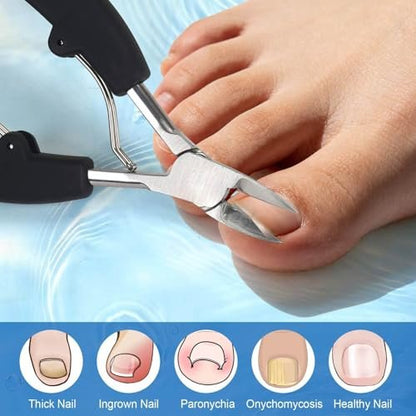 TEAORB Ingrown Toenail Clippers – Professional Stainless Steel Toe Nail Clipper for Thick & Ingrown Toenails, Heavy Duty Pedicure Tool