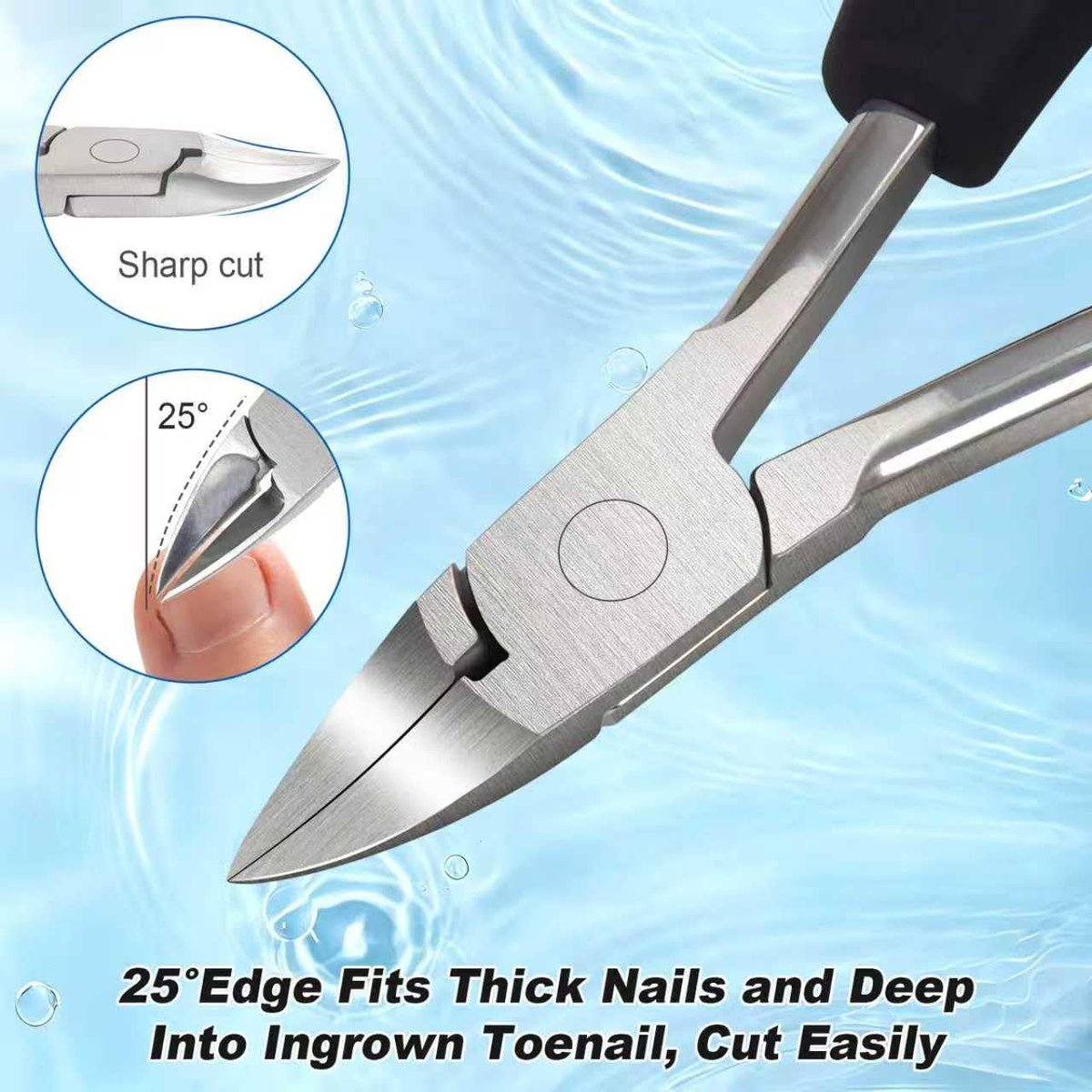 TEAORB Ingrown Toenail Clippers – Professional Stainless Steel Toe Nail Clipper for Thick & Ingrown Toenails, Heavy Duty Pedicure Tool - görsel 5