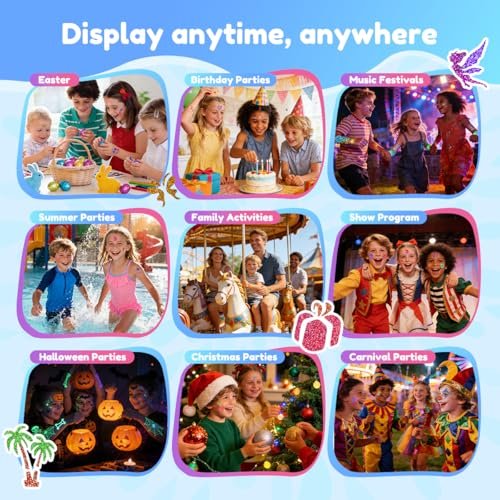 Bledras Temporary Glitter Tattoo Kit for Kids – 36 Colors Arts Glitter Make Up Set with 6 Glow in the Dark Glitter Gels, Skin-Friendly Body Art for Birthday & Christmas Party Gifts for Girls & Boys Avelisse