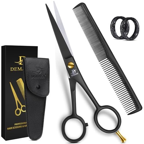 Professional 6.5 Inch Hair Scissors with Comb – Premium High Carbon Stainless Steel Barber Shears for Salon & Home Use, Ergonomic Super-Sharp Hair Cutting Shears for Women - görsel 2