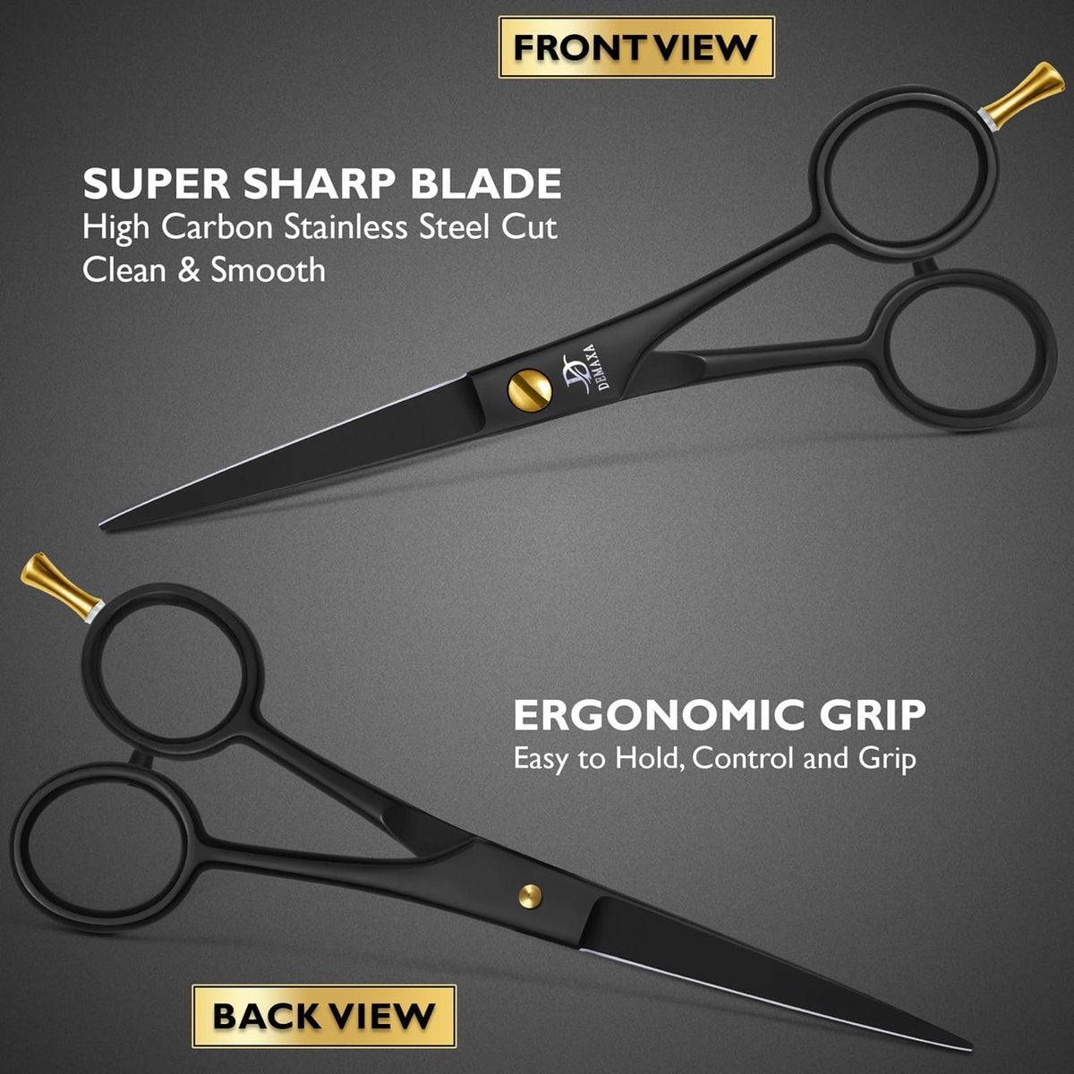 Professional 6.5 Inch Hair Scissors with Comb – Premium High Carbon Stainless Steel Barber Shears for Salon & Home Use, Ergonomic Super-Sharp Hair Cutting Shears for Women - görsel 9