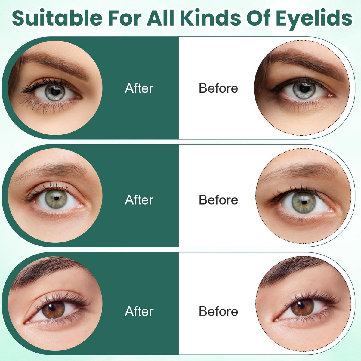 480PCS Invisible Breathable Eyelid Tape for Hooded Eyes, Ultra-Thin Long-Lasting Waterproof Double Eyelid Strips for Uneven or Monolids, Instant Eye Lift Avelisse