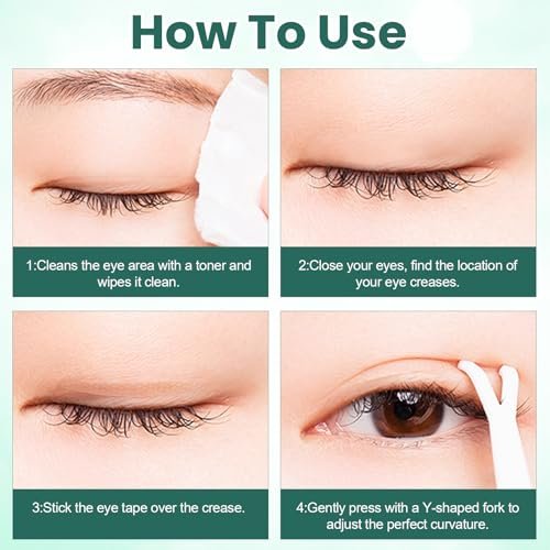 480PCS Invisible Breathable Eyelid Tape for Hooded Eyes, Ultra-Thin Long-Lasting Waterproof Double Eyelid Strips for Uneven or Monolids, Instant Eye Lift Avelisse