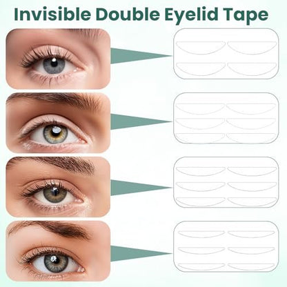 480PCS Invisible Breathable Eyelid Tape for Hooded Eyes, Ultra-Thin Long-Lasting Waterproof Double Eyelid Strips for Uneven or Monolids, Instant Eye Lift Avelisse