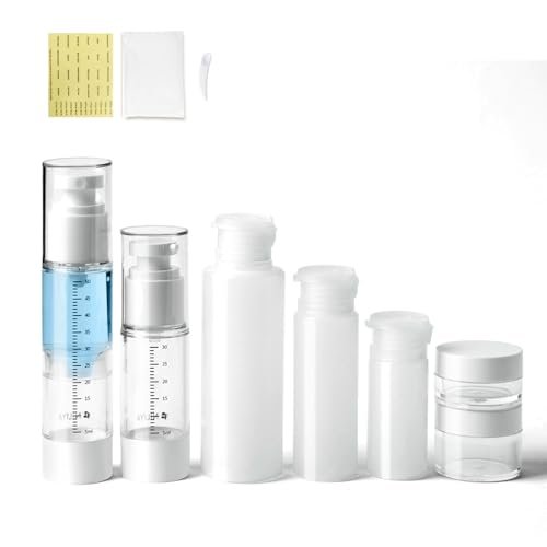 Travel Bottles Kit 7 Pcs - TSA Approved Leak Proof Toiletry Containers, Silicone Squeeze Bottles, Lotion Bottle, Cream Jar, Shampoo & Conditioner Travel Set - görsel 2