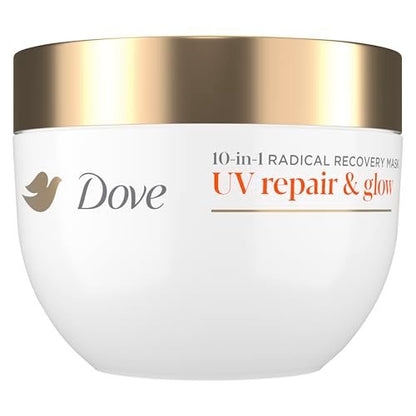 Dove Radical Recovery 10-in-1 Hair Mask - UV Repair & Deep Recovery for Damaged Hair with Melting Lumi-Beads, 9.2 oz