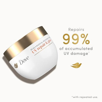 Dove Radical Recovery 10-in-1 Hair Mask - UV Repair & Deep Recovery for Damaged Hair with Melting Lumi-Beads, 9.2 oz