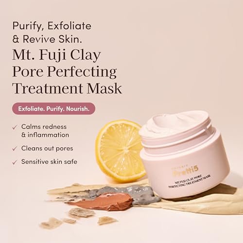 Pretti5 Mt. Fuji Clay Mask – Pore Minimizer & Blackhead Remover for Sensitive Skin | Detoxifying Japanese Volcanic Mud Mask with 5 Clays & Astaxanthin - görsel 4
