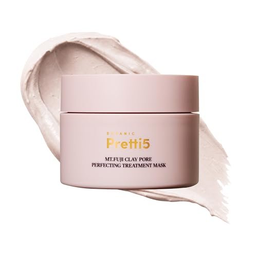 Pretti5 Mt. Fuji Clay Mask – Pore Minimizer & Blackhead Remover for Sensitive Skin | Detoxifying Japanese Volcanic Mud Mask with 5 Clays & Astaxanthin - görsel 2