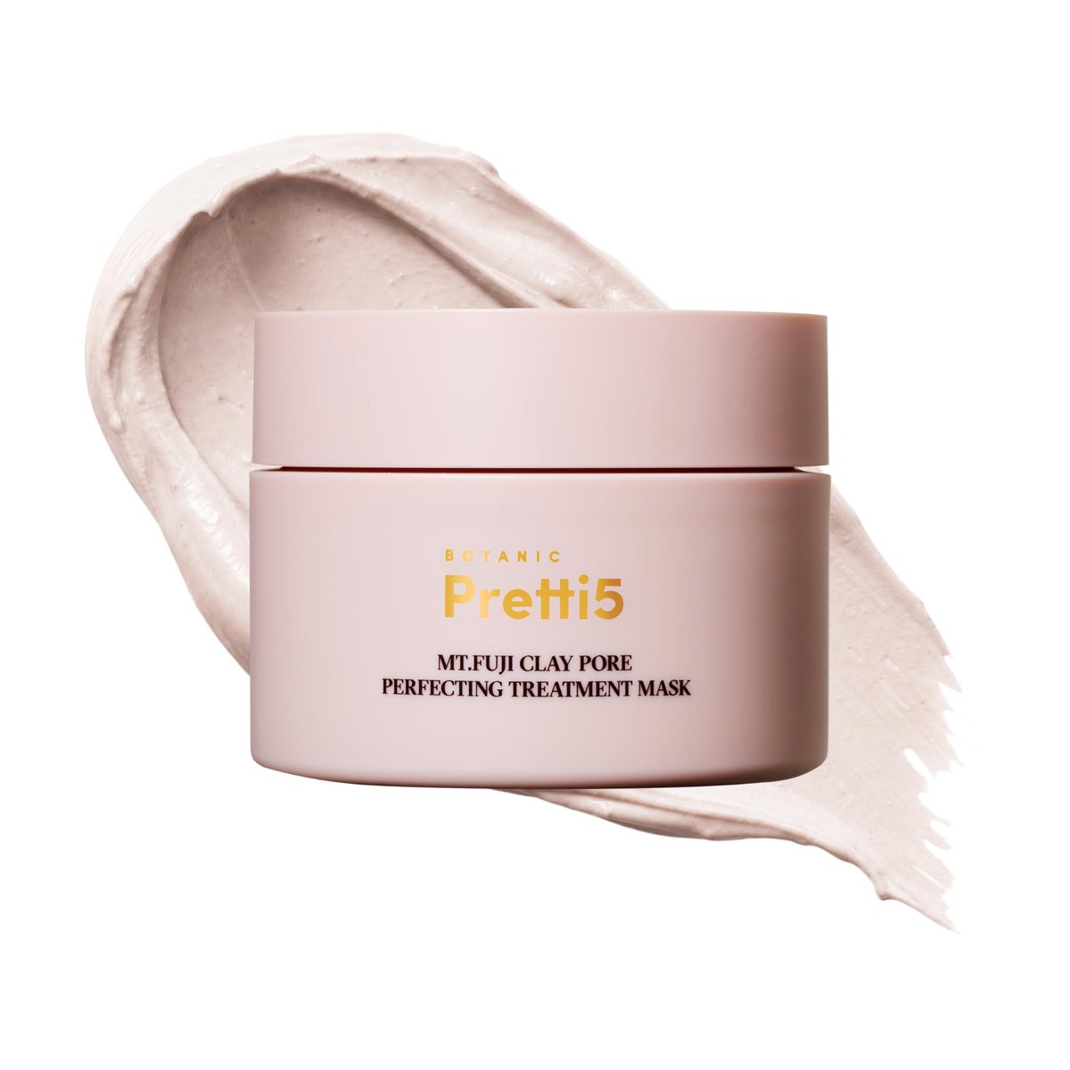 Pretti5 Mt. Fuji Clay Mask – Pore Minimizer & Blackhead Remover for Sensitive Skin | Detoxifying Japanese Volcanic Mud Mask with 5 Clays & Astaxanthin - görsel 1