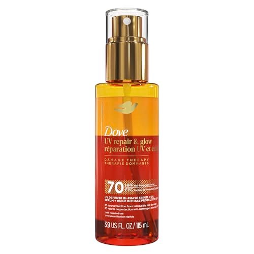 Dove Damage Therapy Defense Bi-Phase Serum + Oil - UV Repair & Glow, 70 Hour Hair Protection, with Ferulic Serum, 3.9 fl oz - görsel 2