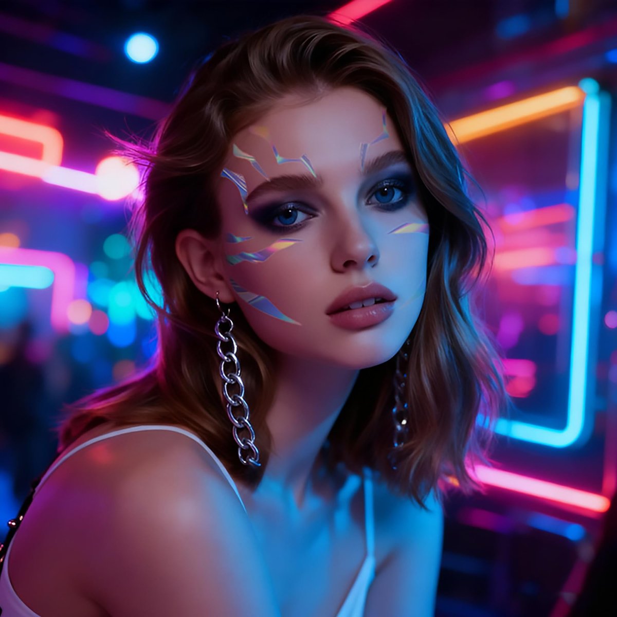 8 Sheets Laser Demon Hunters Cosplay Temporary Tattoos - Waterproof, Sweatproof Stickers for Party Makeup & Cosplay Performance Avelisse
