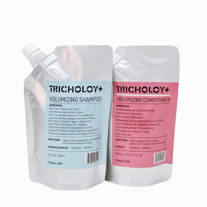 Tricholoy+ Volumizing & Thickening Shampoo and Conditioner Set - Biotin Root Lift Formula for Fine, Thin Hair - Adds Fullness, Weightless Hydration & Scalp Care, Sulfate-Free, 10 Fl Oz Avelisse