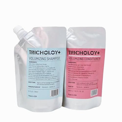 Tricholoy+ Volumizing & Thickening Shampoo and Conditioner Set - Biotin Root Lift Formula for Fine, Thin Hair - Adds Fullness, Weightless Hydration & Scalp Care, Sulfate-Free, 10 Fl Oz Avelisse