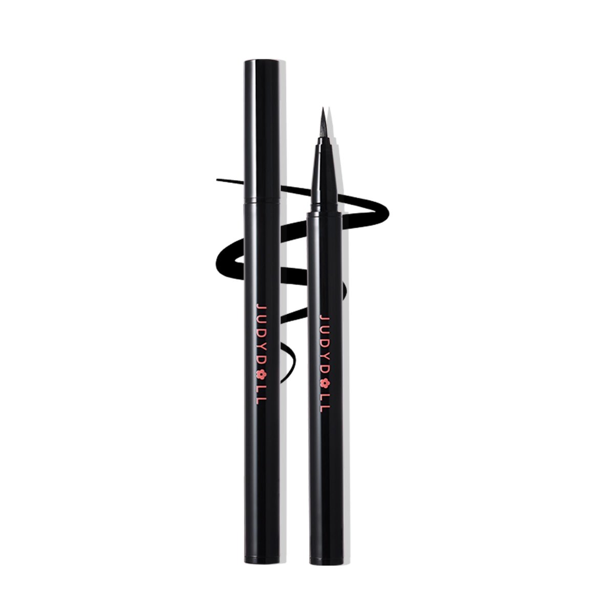 JUDYDOLL Intense Black Liquid Eyeliner – Waterproof, Smudge-Proof, Ultra-Fine Brush Tip for Cat Eyes & Wings, Beginner Friendly - görsel 1