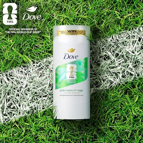 Dove Palo Santo & Sage Antiperspirant Stick – 72H Sweat & Odor Protection, Pro-Ceramide Technology, Alcohol-Free, FIFA Limited Edition Design, 2.6 oz - görsel 14