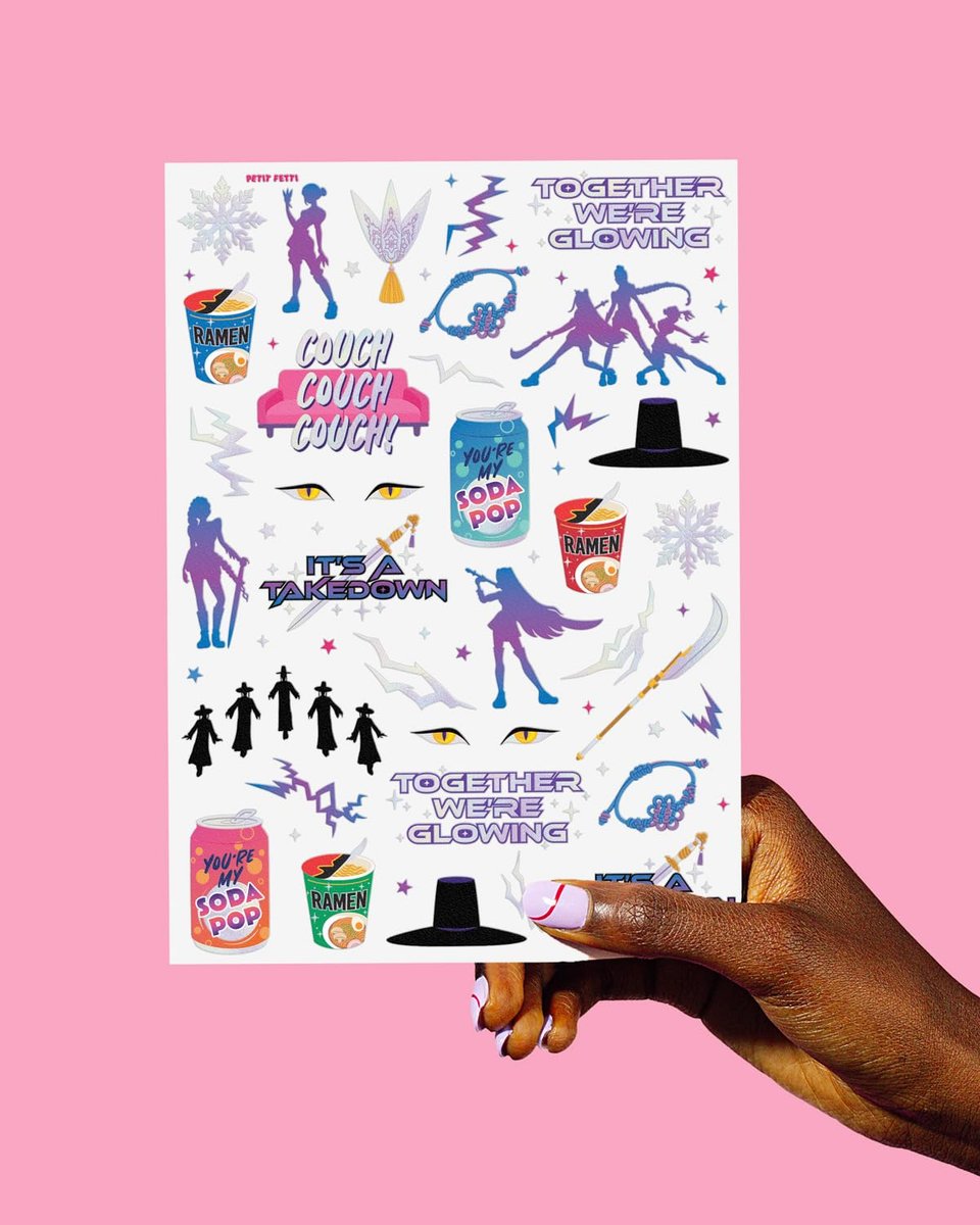 xo, Fetti Pop Star Tattoos - 68 Iridescent Foil & Glow Temporary Tattoos for Kids Party Favors - görsel 13
