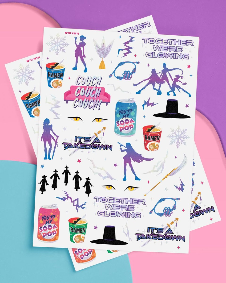 xo, Fetti Pop Star Tattoos - 68 Iridescent Foil & Glow Temporary Tattoos for Kids Party Favors - görsel 9