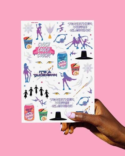 xo, Fetti Pop Star Tattoos - 68 Iridescent Foil & Glow Temporary Tattoos for Kids Party Favors - görsel 14