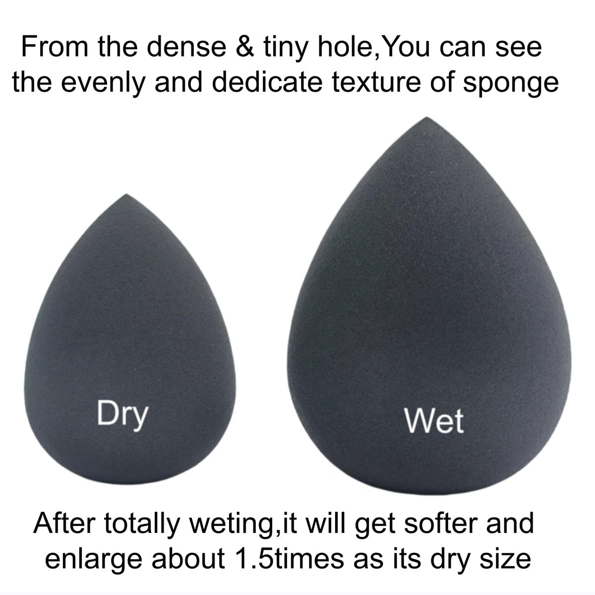 RockFancy Beauty Soft Makeup Sponge for Foundation - Latex-Free Blender Sponge for Concealer, Wet/Dry Dual-Use Beauty Puff for Liquid Cream Powder Cosmetics, High-Density Low Absorption - görsel 7