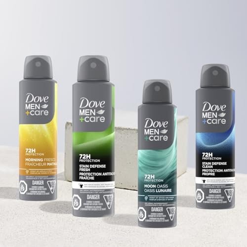 Dove Men+Care Dry Spray Antiperspirant Deodorant, Moon Oasis, 72H Protection with Plant-Based Moisturizer, 3.8 oz Avelisse