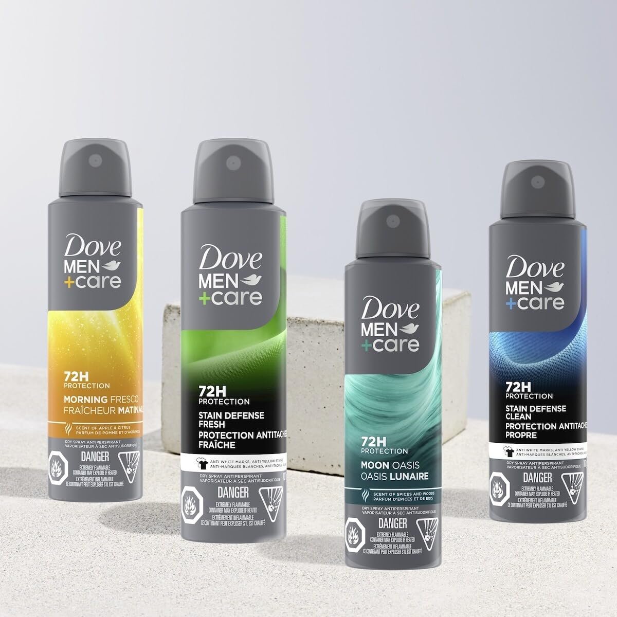 Dove Men+Care Dry Spray Antiperspirant Deodorant, Moon Oasis, 72H Protection with Plant-Based Moisturizer, 3.8 oz Avelisse