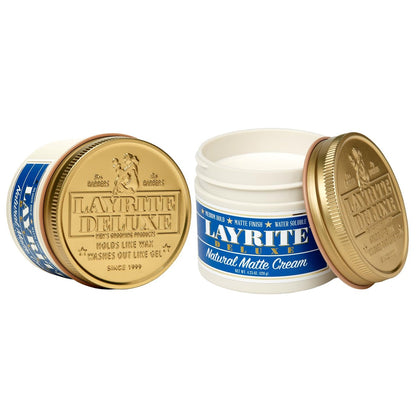 Layrite Deluxe Natural Matte Cream 4.25 oz (Pack of 2) – Lightweight Hair Styling for a Natural Finish Avelisse