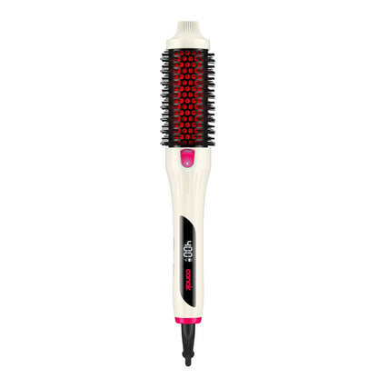 Infiniti PRO CONAIR 1.5 Inch Infrared Thermal Brush - Ionic Heated Hair Styler with 4 Heat Settings up to 400°F, Ceramic Barrel for Volume and Curls, White Avelisse