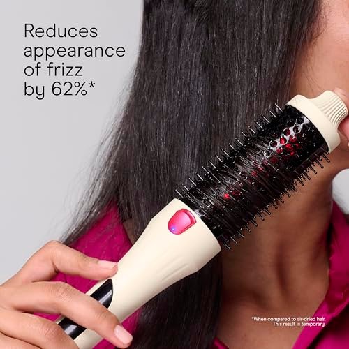 Infiniti PRO CONAIR 1.5 Inch Infrared Thermal Brush - Ionic Heated Hair Styler with 4 Heat Settings up to 400°F, Ceramic Barrel for Volume and Curls, White Avelisse