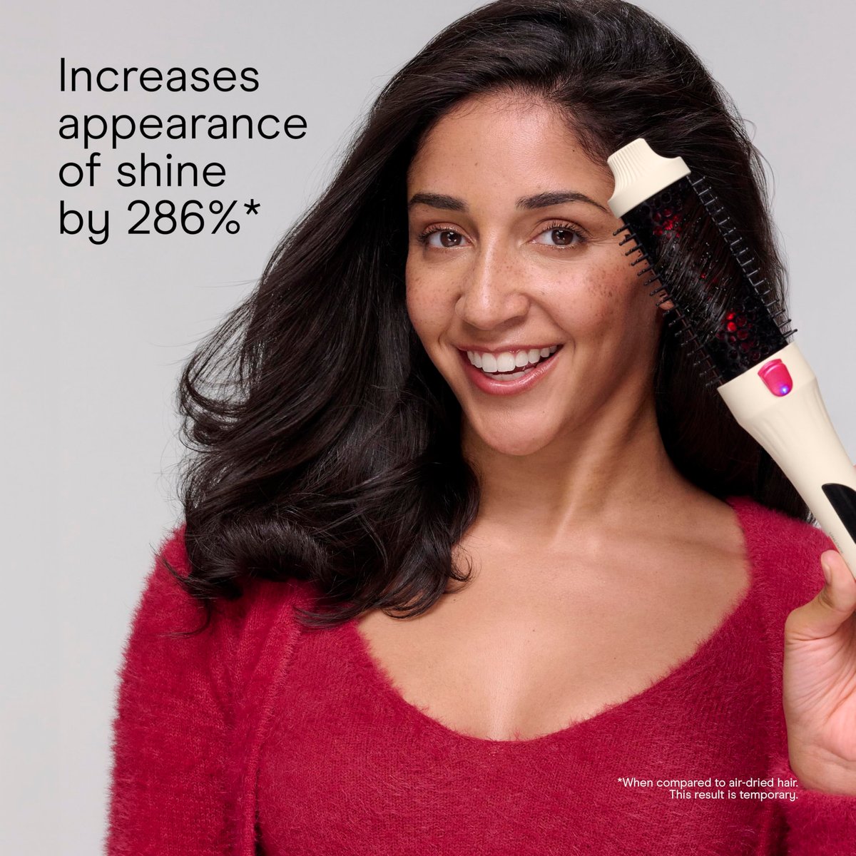 Infiniti PRO CONAIR 1.5 Inch Infrared Thermal Brush - Ionic Heated Hair Styler with 4 Heat Settings up to 400°F, Ceramic Barrel for Volume and Curls, White Avelisse