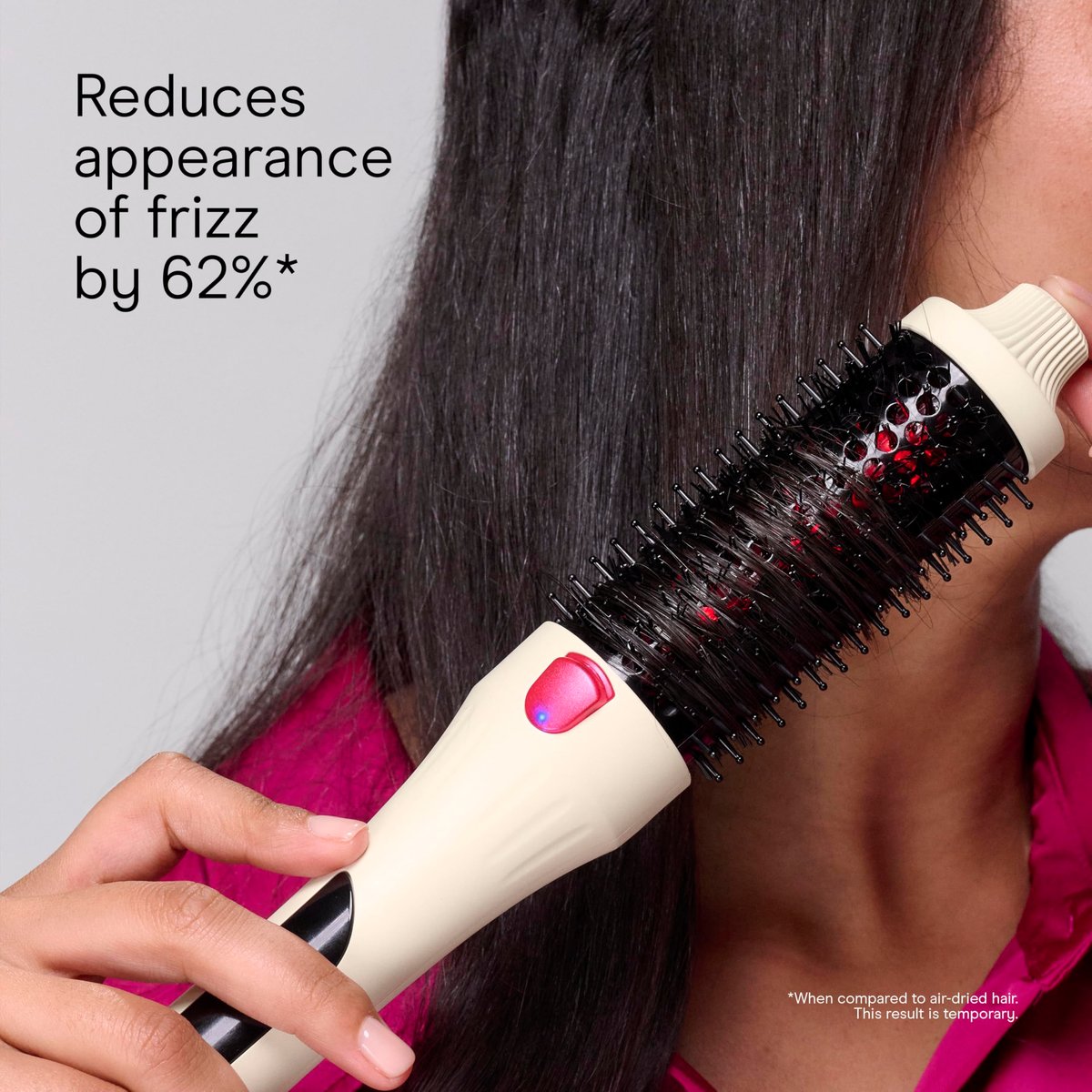 Infiniti PRO CONAIR 1.5 Inch Infrared Thermal Brush - Ionic Heated Hair Styler with 4 Heat Settings up to 400°F, Ceramic Barrel for Volume and Curls, White Avelisse