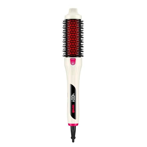 Infiniti PRO CONAIR 1.5 Inch Infrared Thermal Brush - Ionic Heated Hair Styler with 4 Heat Settings up to 400°F, Ceramic Barrel for Volume and Curls, White Avelisse