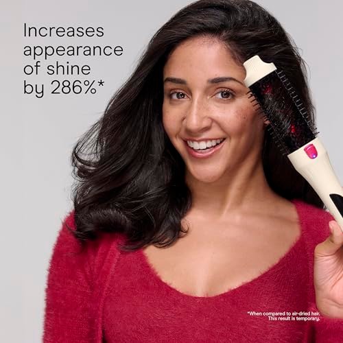 Infiniti PRO CONAIR 1.5 Inch Infrared Thermal Brush - Ionic Heated Hair Styler with 4 Heat Settings up to 400°F, Ceramic Barrel for Volume and Curls, White Avelisse