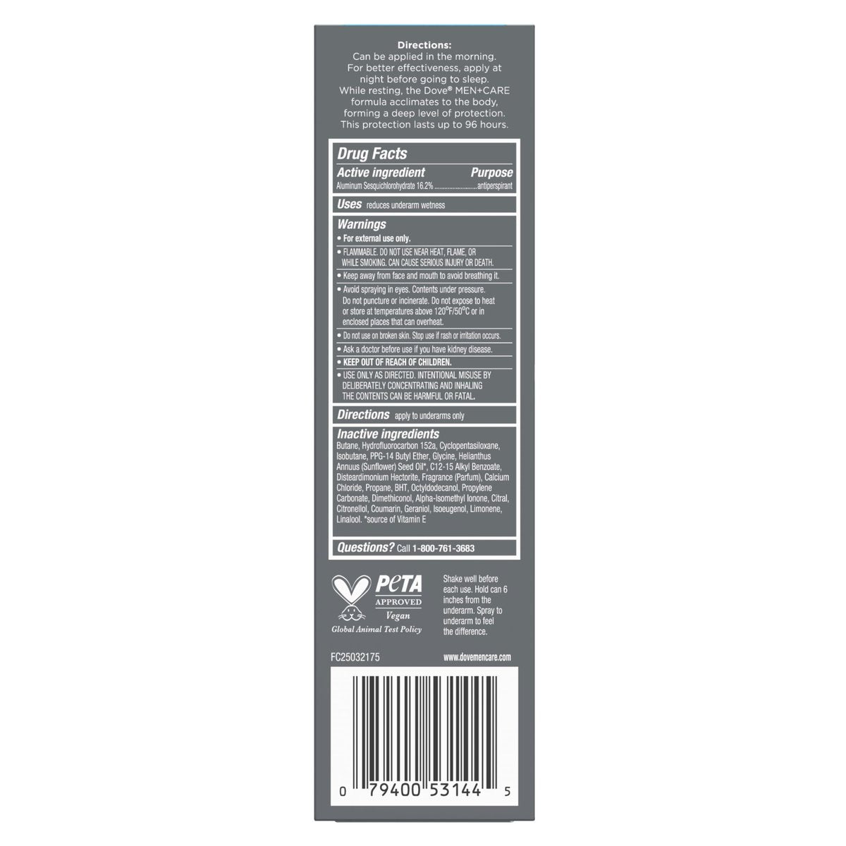 Dove Men+Care Ocean Breeze Antiperspirant Spray for Men, 96-Hour Protection, 3.8 oz - görsel 4