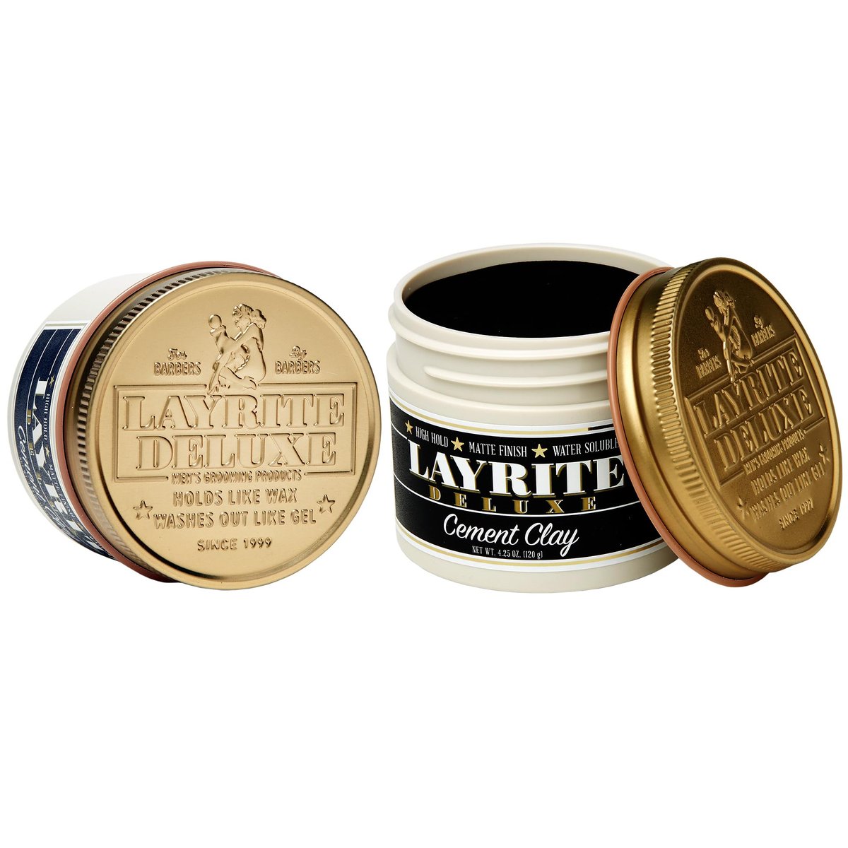 Layrite Deluxe Cement Clay 4.25 oz (Pack of 2) – Strong Hold, Matte Finish Hair Styling Clay Avelisse