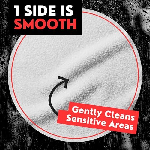 Bye Bye Loofah Double-Sided Exfoliating Washcloth with Hand Pocket – Rough & Soft Texture for Deep Clean, Smooth Skin, Fast Drying Body Scrubber for Shower or Bath (Grey, 2 Pack) Avelisse