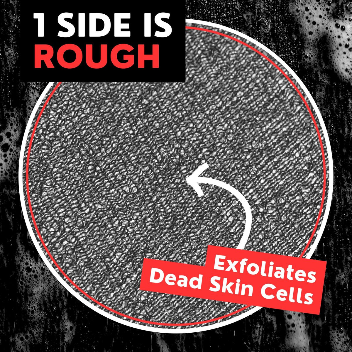 Bye Bye Loofah Double-Sided Exfoliating Washcloth with Hand Pocket – Rough & Soft Texture for Deep Clean, Smooth Skin, Fast Drying Body Scrubber for Shower or Bath (Grey, 2 Pack) Avelisse