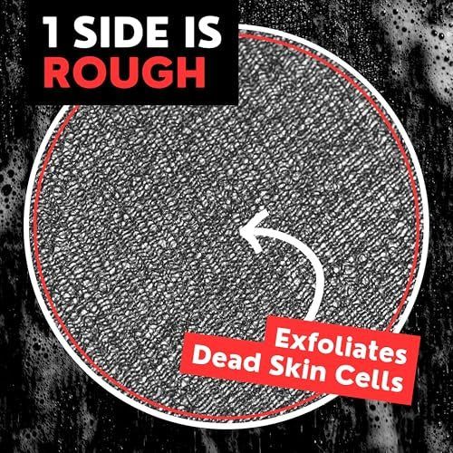 Bye Bye Loofah Double-Sided Exfoliating Washcloth with Hand Pocket – Rough & Soft Texture for Deep Clean, Smooth Skin, Fast Drying Body Scrubber for Shower or Bath (Grey, 2 Pack) Avelisse