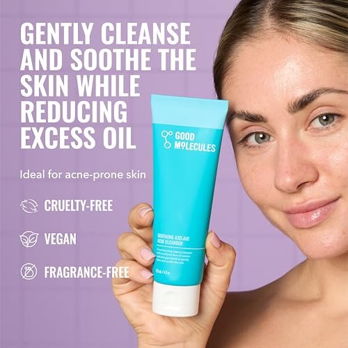 Good Molecules Soothing Azelaic Acid Cleanser – Gentle Creamy Non-Foaming Face Wash for Oily & Sensitive Skin – Vegan & Fragrance-Free – 120 ml - görsel 4