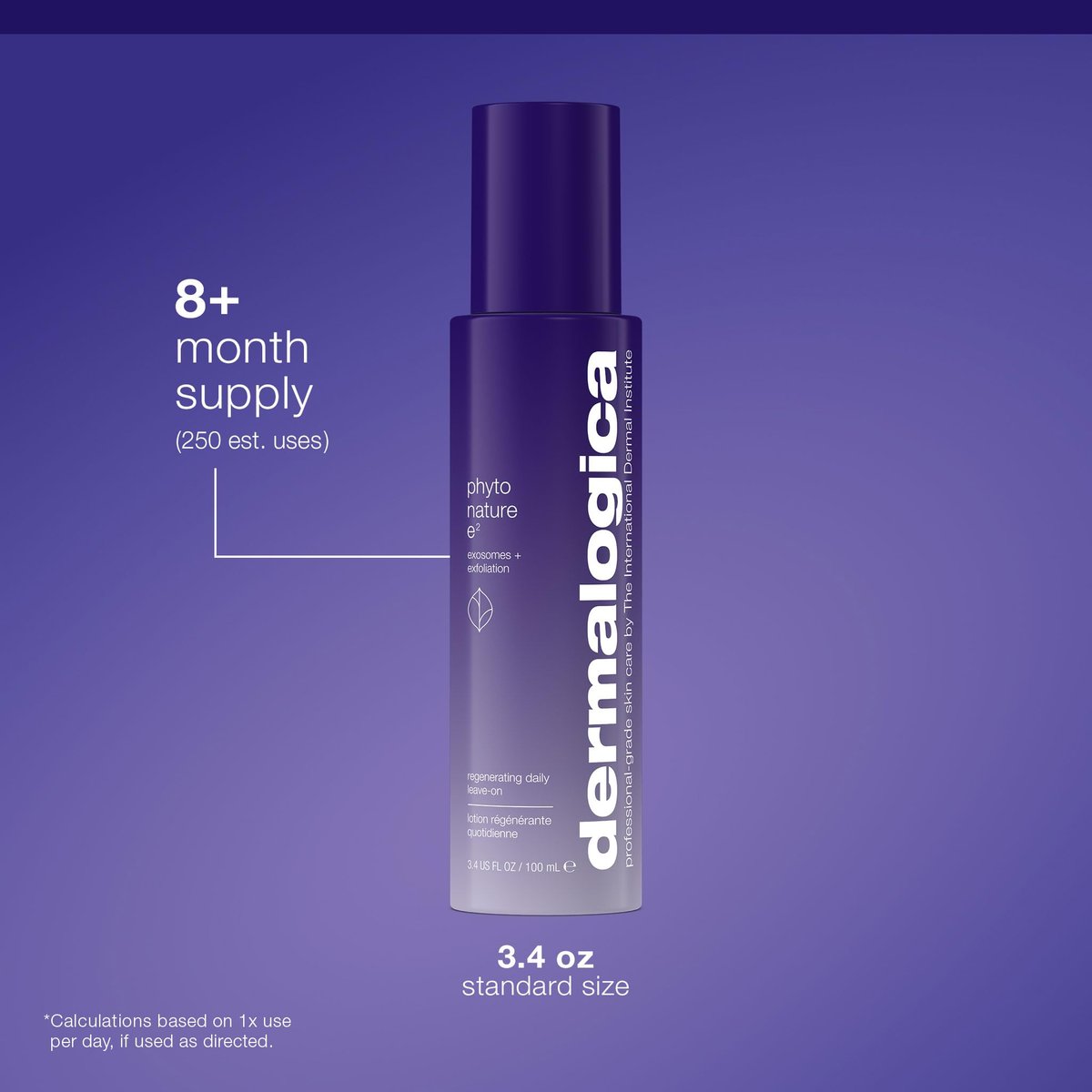 Dermalogica Phyto Nature E2 Daily Leave on Face Exfoliant for Skin Renewal, Exosome Pre Serum, 3.4 fl oz Avelisse