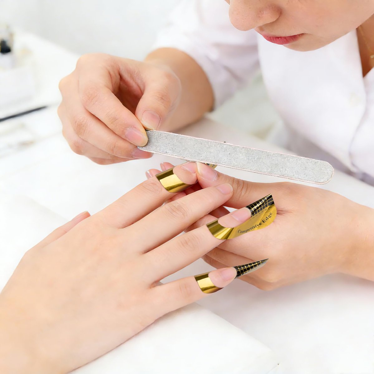 RAQEHO 200 Nail Forms for Builder Gel - Durable Paper Nail Extension Forms for Acrylic Nails, Sculpting Almond Coffin Shapes - Home & Salon Nail Supplies Avelisse