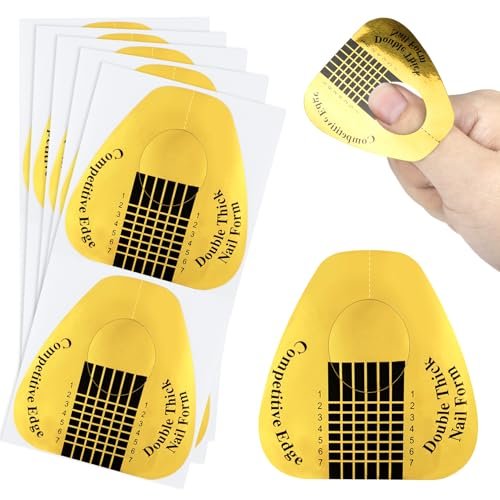 RAQEHO 200 Nail Forms for Builder Gel - Durable Paper Nail Extension Forms for Acrylic Nails, Sculpting Almond Coffin Shapes - Home & Salon Nail Supplies Avelisse
