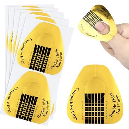 RAQEHO 200 Nail Forms for Builder Gel - Durable Paper Nail Extension Forms for Acrylic Nails, Sculpting Almond Coffin Shapes - Home & Salon Nail Supplies Avelisse