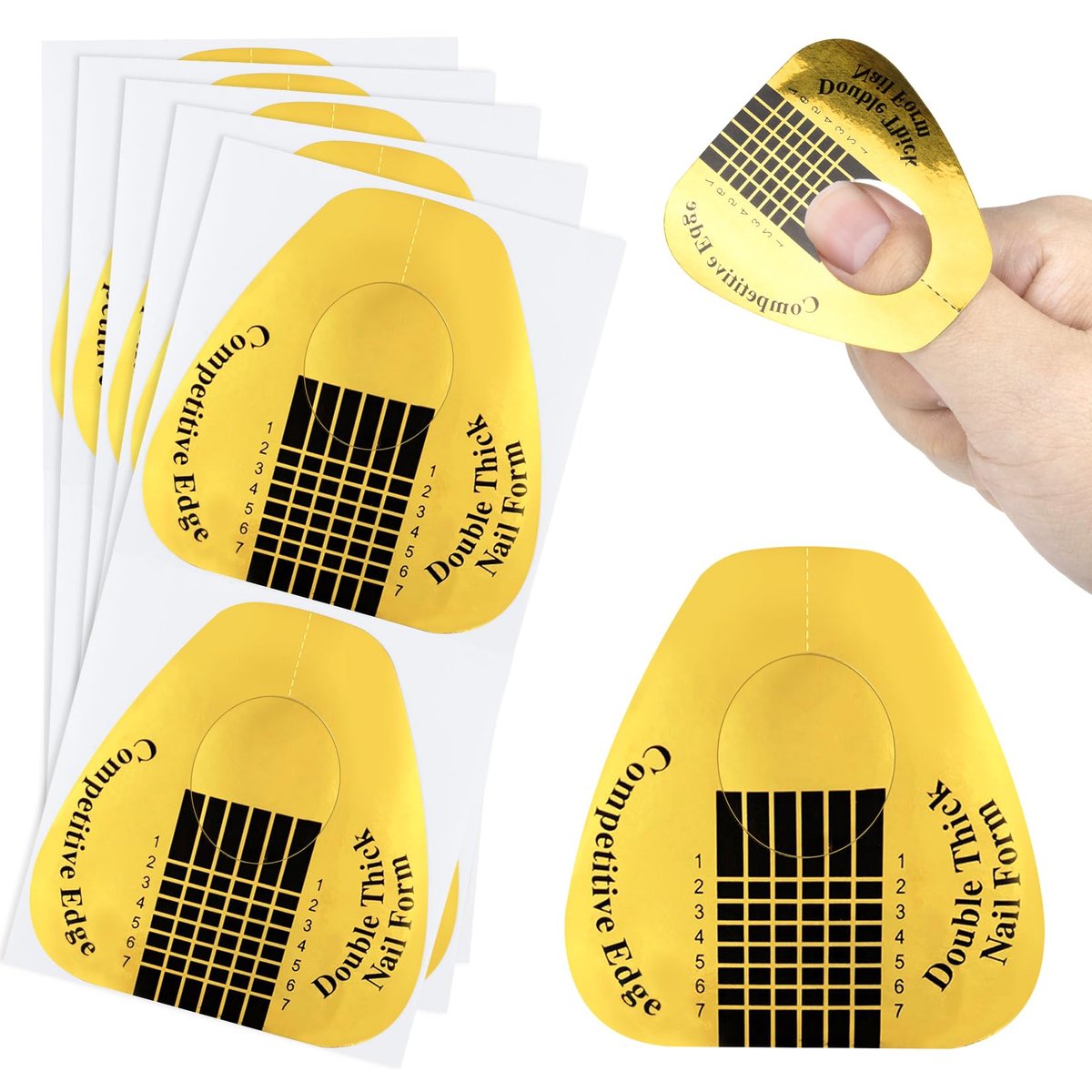 RAQEHO 200 Nail Forms for Builder Gel - Durable Paper Nail Extension Forms for Acrylic Nails, Sculpting Almond Coffin Shapes - Home & Salon Nail Supplies Avelisse
